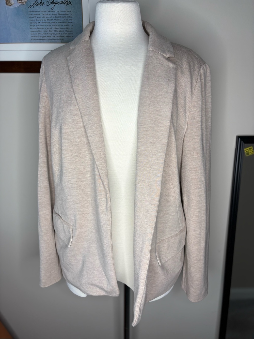 Chico's Light Beige Open Front Blazer